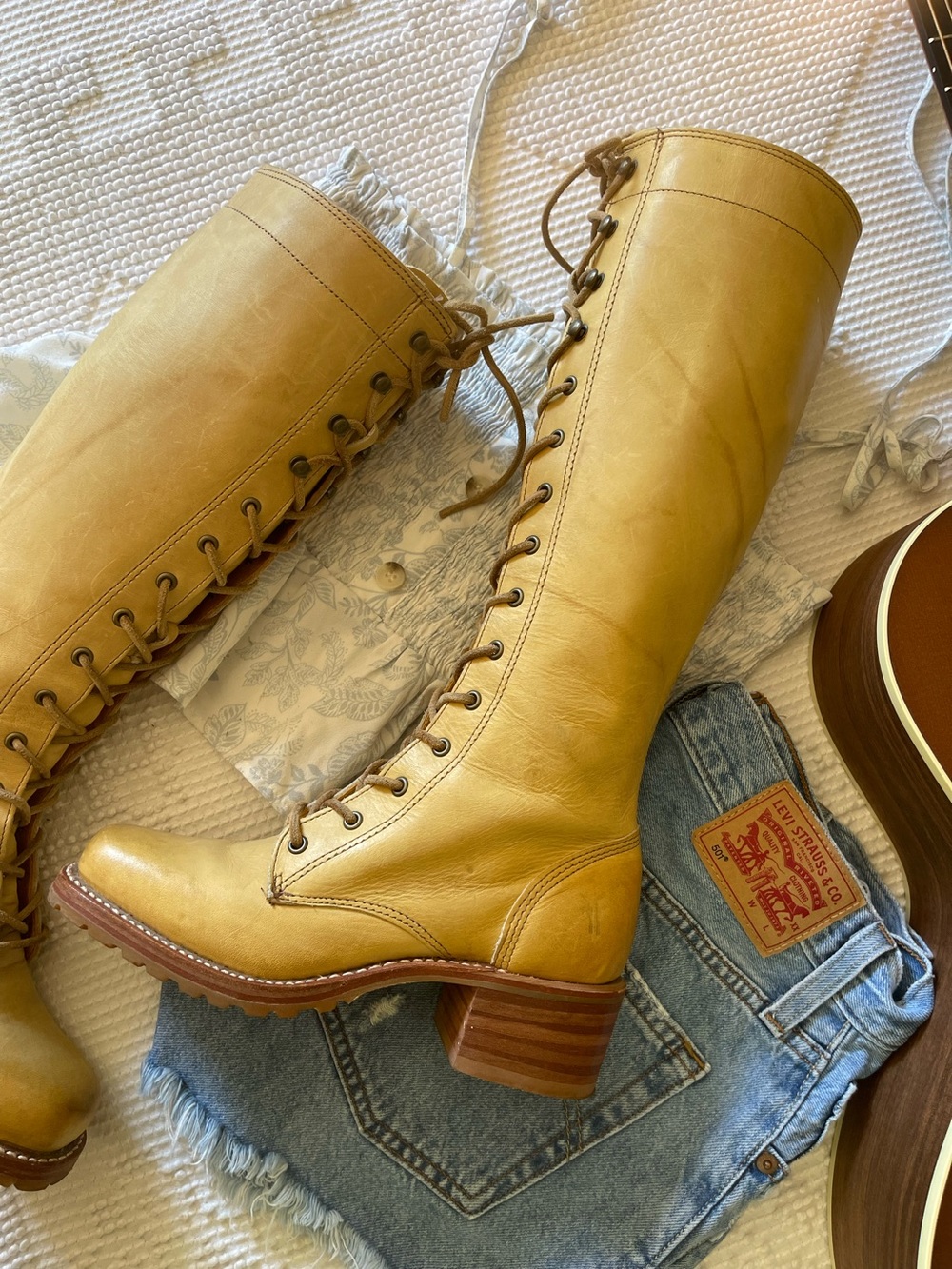 FRYE | Lace Up Banana Campus Boots